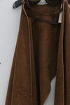 OUDE WAAG Washing denim shawl top OW-23SS-TP02 reddish brown